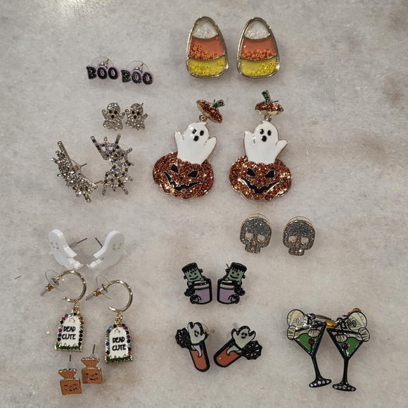Halloween Themed Earrings Bundle Set - Picture 1 of 3